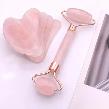 Set Gua Sha & Rouleau Quartz Rose