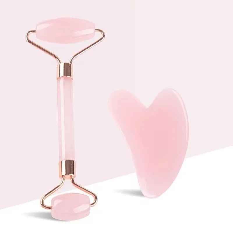 Set Gua Sha & Rouleau Quartz Rose