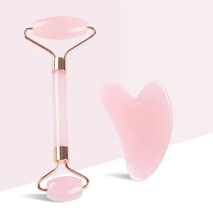 Set Gua Sha & Rouleau Quartz Rose